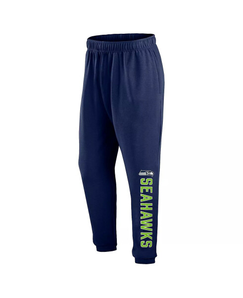 Men's Navy Seattle Seahawks Big and Tall Chop Block Lounge Pants Navy - 3