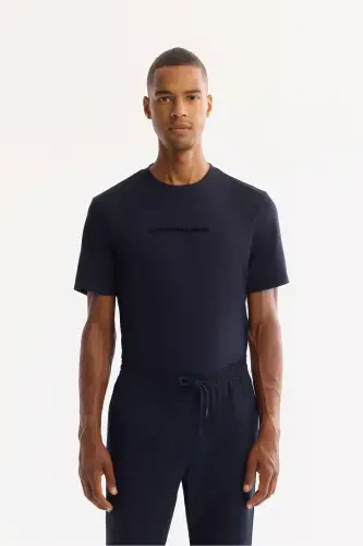 Men's Navy Side Pocket Elastic Waist Drawstring Relaxed Fit Jogger Pants E003000 - AVVA (1)