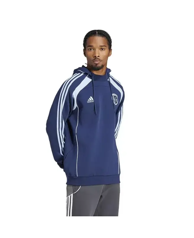 Men's Navy Sporting Kansas City 2025 Travel Pullover Hoodie-Navy - 2