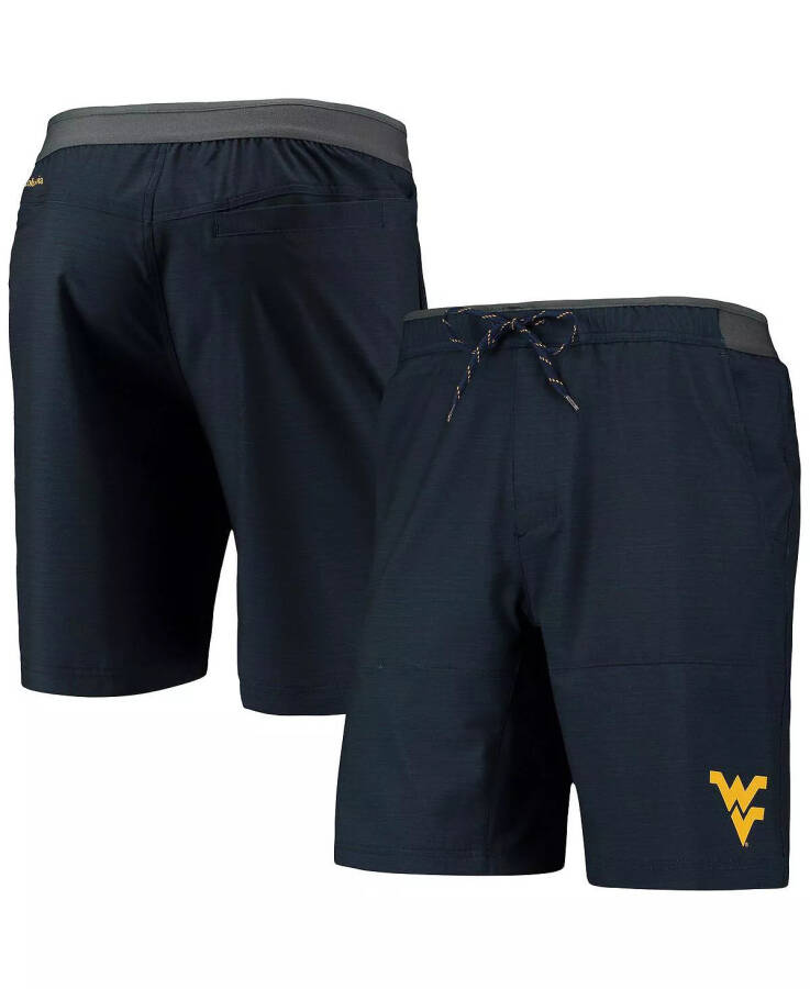 Men's Navy West Virginia Mountaineers Twisted Creek Omni-Shield Shorts Navy - 1