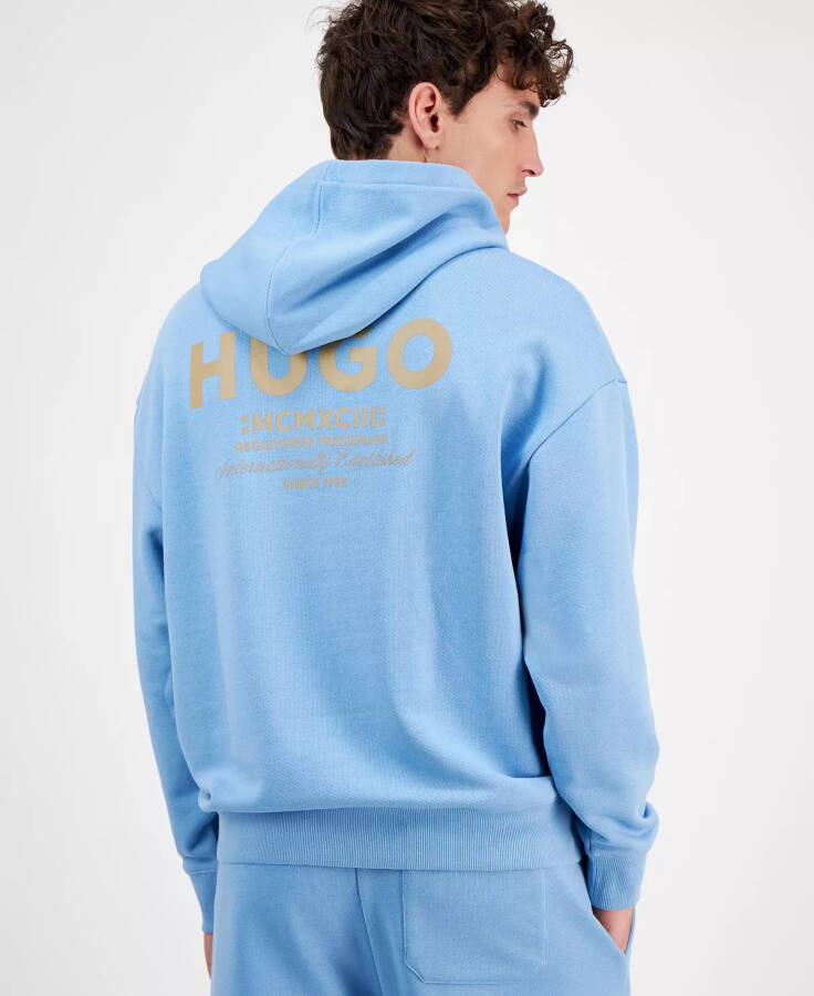 Men's Nazardo Relaxed Fit Long Sleeve Logo Hoodie Light/Pastel Blue - 4