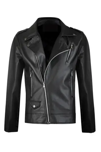 Men's New Season Leather Jacket - 5