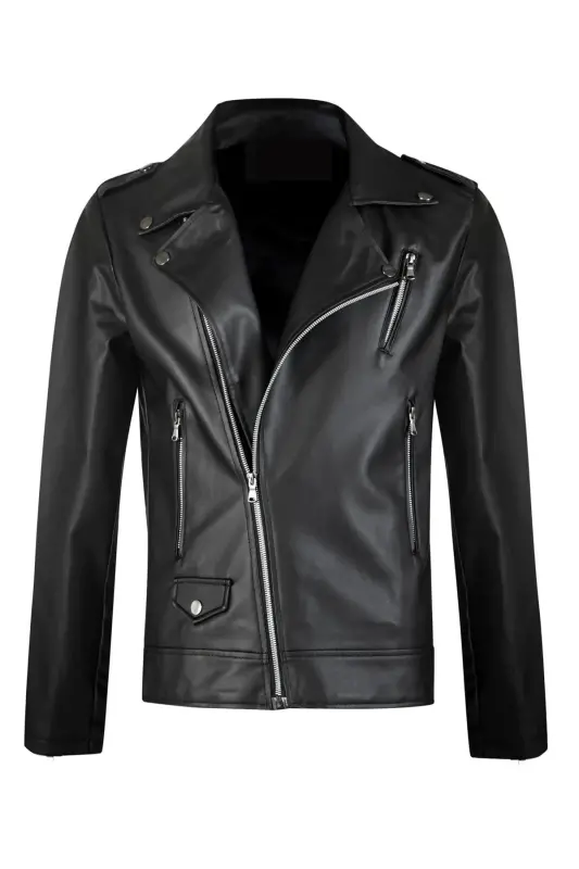 Men's New Season Leather Jacket - 5