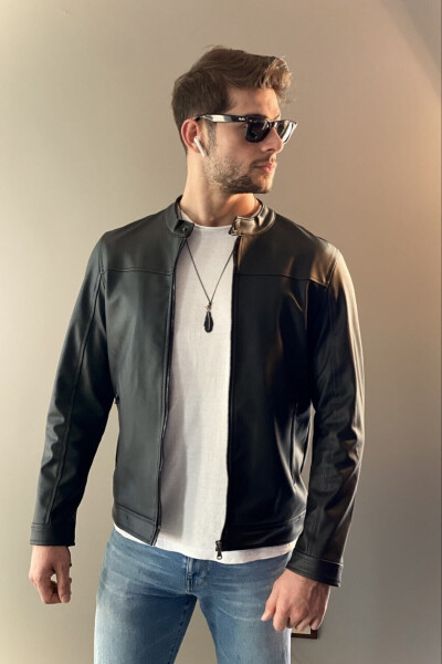 Men's New Season Leather Jacket - 1