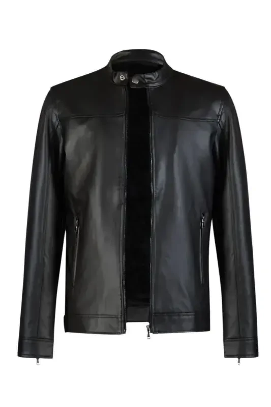 Men's New Season Leather Jacket - 5