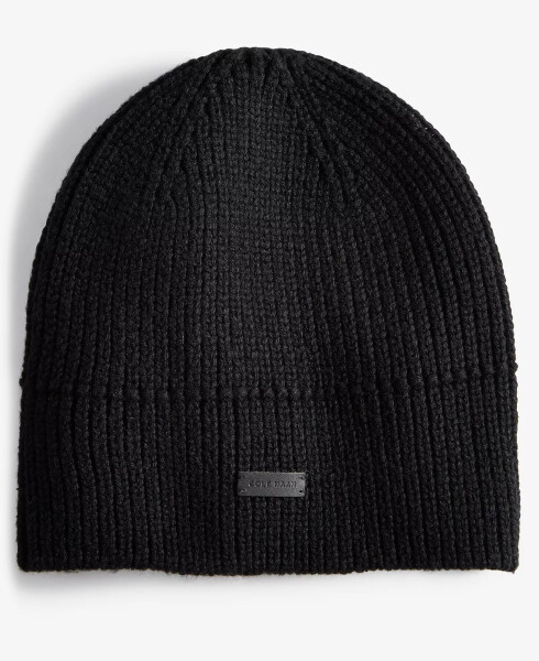 Men's No-Cuff Logo Beanie Black - 1