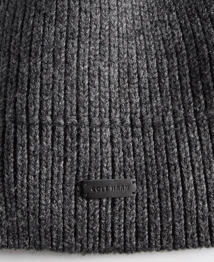 Men's No-Cuff Logo Beanie Dark Grey - 2