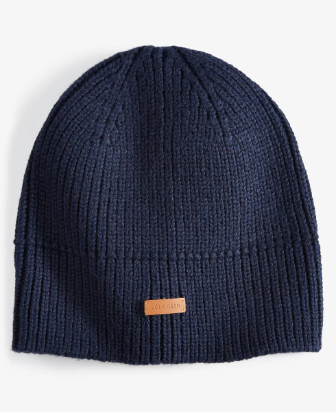 Men's No-Cuff Logo Beanie Navy Blaze - 1