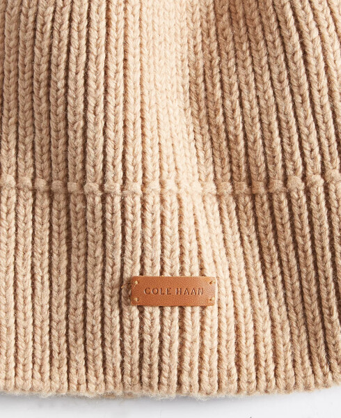 Men's No-Cuff Logo Beanie Tan - 2