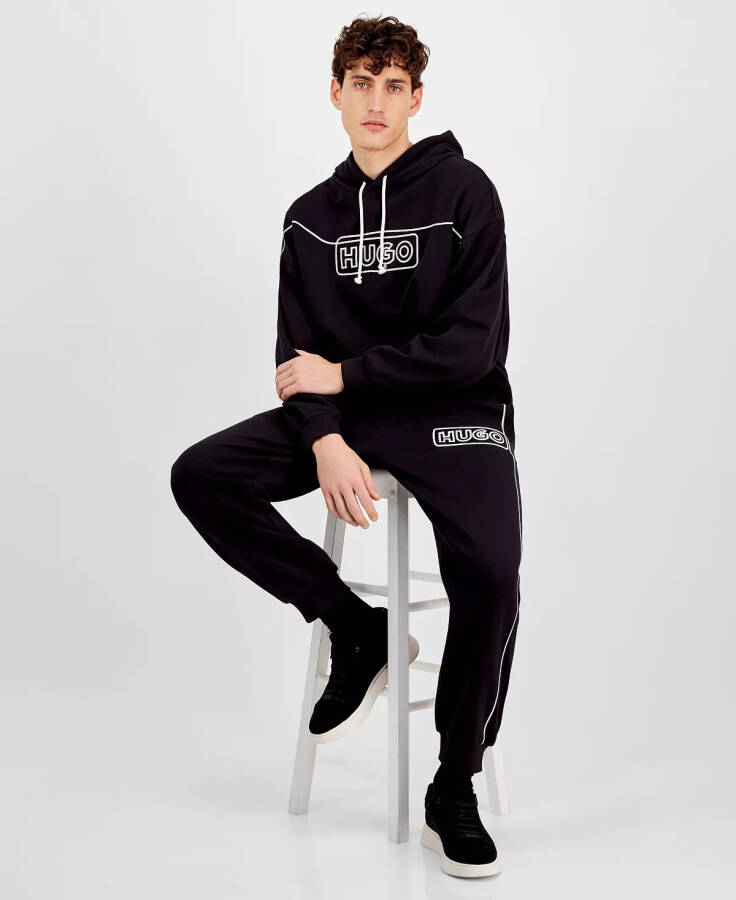 Men's Noider Relaxed Fit Long Sleeve Logo Hoodie Black - 2