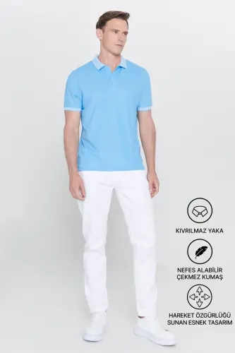 Men's Non-Stretch Cotton Fabric Slim Fit Narrow Cut - 9