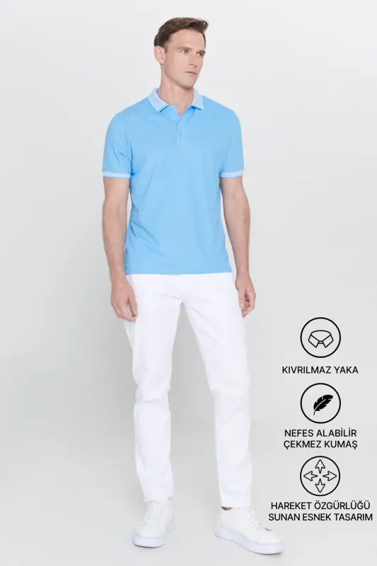 Men's Non-Stretch Cotton Fabric Slim Fit Narrow Cut - 9