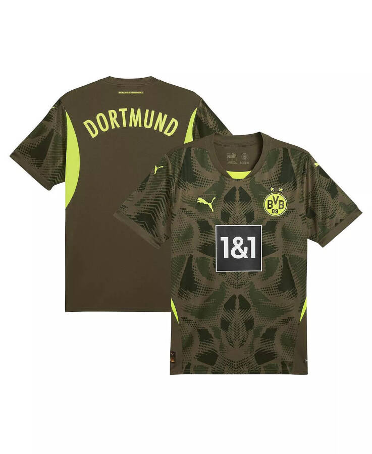 Men's Olive Borussia Dortmund 2024/25 Replica Short Sleeve Goalkeeper Jersey Olive - 1