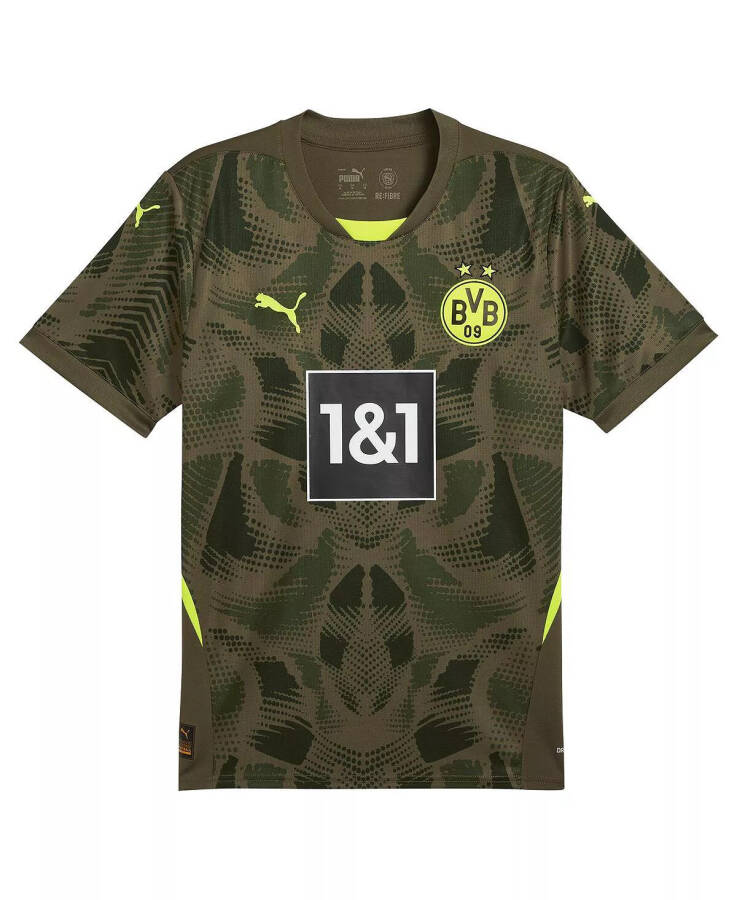 Men's Olive Borussia Dortmund 2024/25 Replica Short Sleeve Goalkeeper Jersey Olive - 3