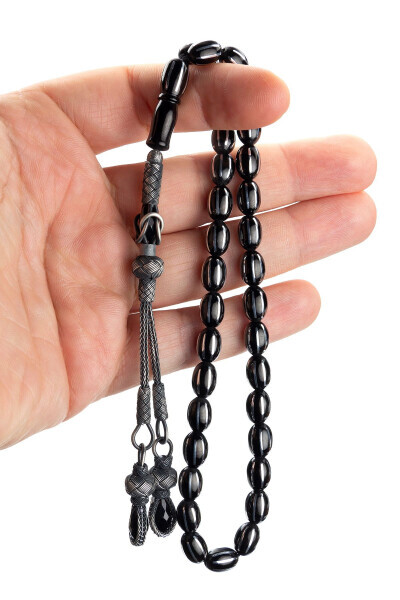 Men's Oltu Rosary As a Gift, Embroidered Oltu Rosary - OTTOTESBİH (1)