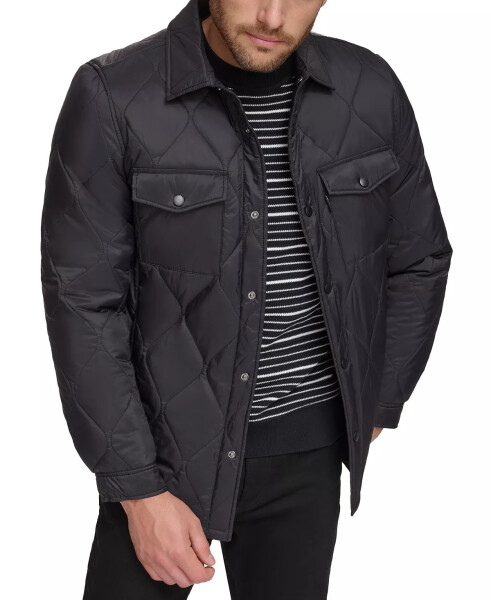 Men's Onion Quilted Shirt Jacket Black - 1