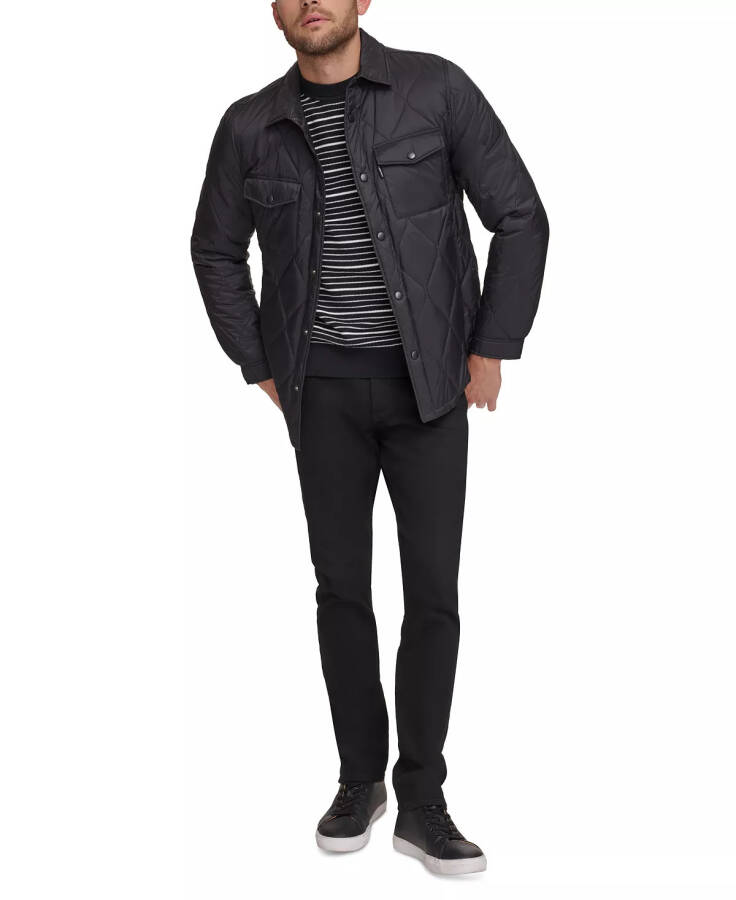 Men's Onion Quilted Shirt Jacket Black - 3