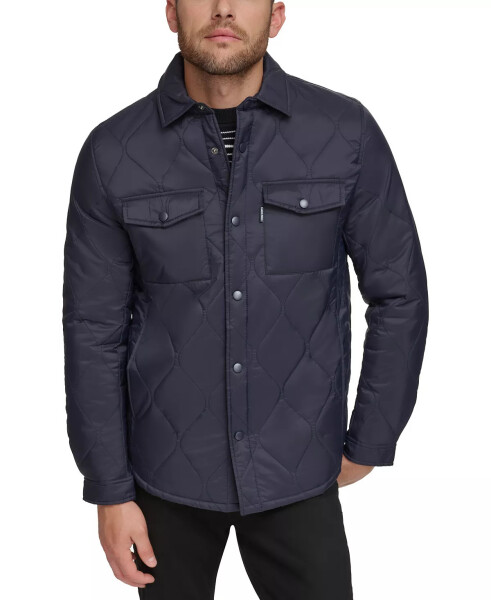 Men's Onion Quilted Shirt Jacket Navy - 1