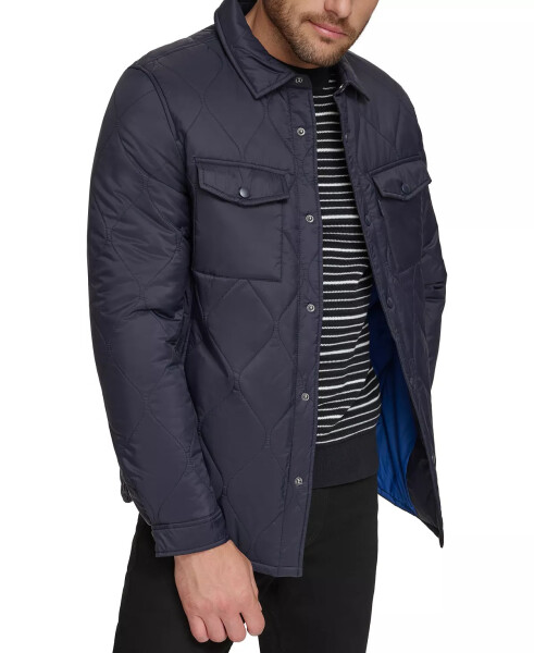 Men's Onion Quilted Shirt Jacket Navy - 3