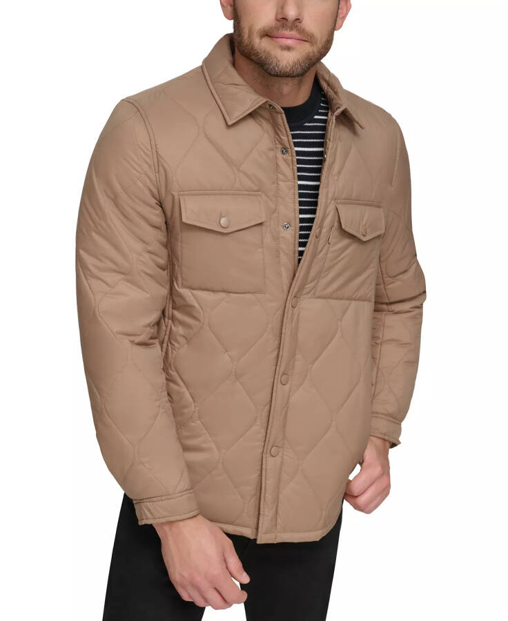 Men's Onion Quilted Shirt Jacket Tan - 1