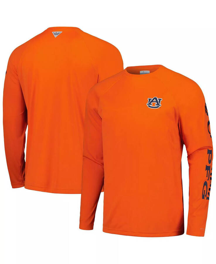 Men's Orange Auburn Tigers Terminal Tackle Omni-Shade Raglan Long Sleeve T-shirt Orange - 4