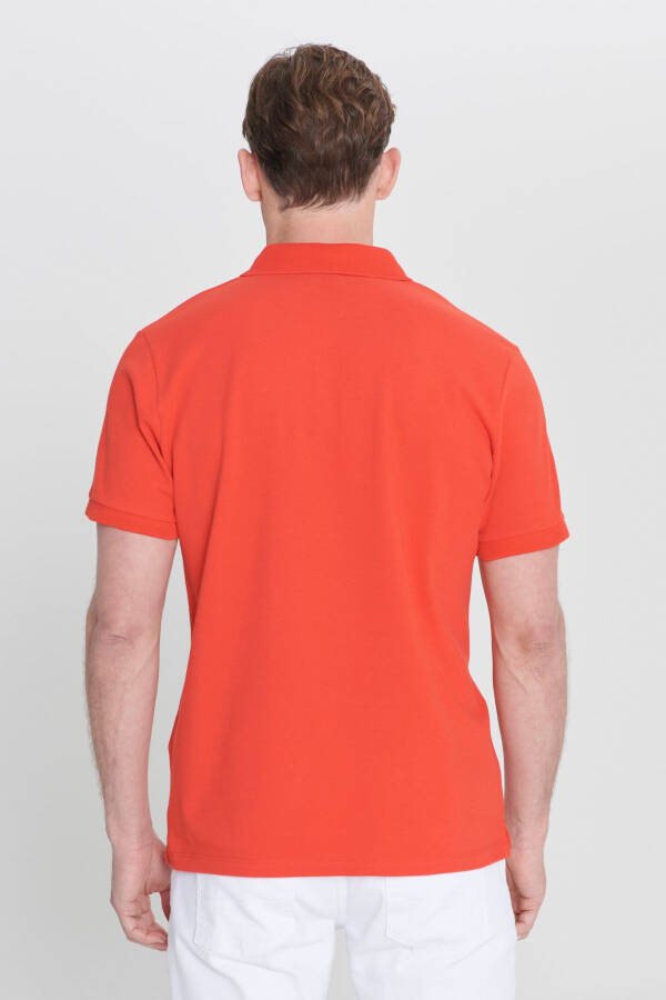 Men's Orange Blossom 100% Cotton Wrinkle-Free Pique Polo Shirt - 8