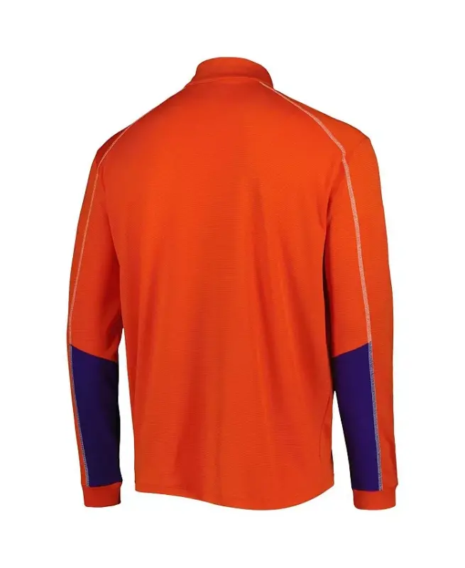 Men's Orange Clemson Tigers Shotgun 2.0 Omni-Wick Quarter-Zip Jacket - 2