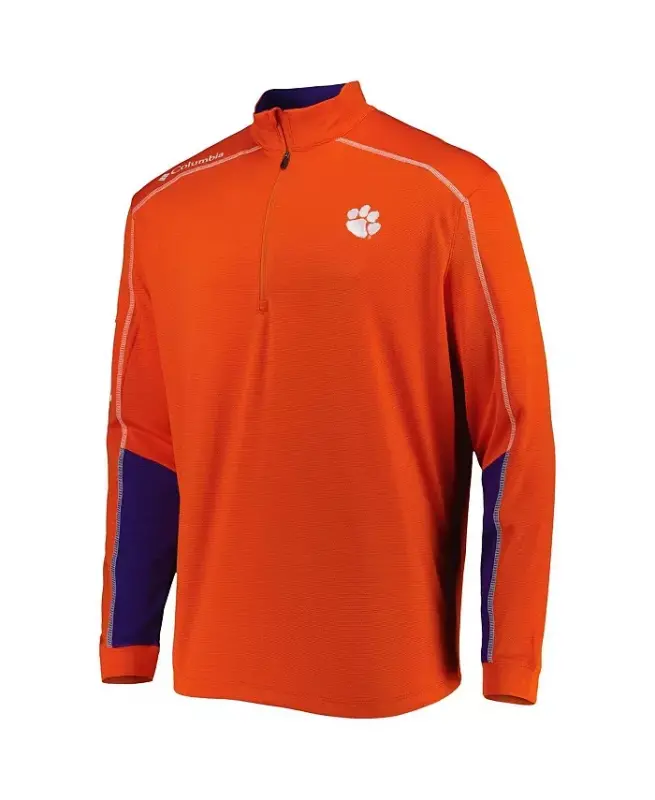 Men's Orange Clemson Tigers Shotgun 2.0 Omni-Wick Quarter-Zip Jacket - 3