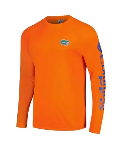 Men's Orange Florida Gators Terminal Tackle Omni-Shade Raglan Long Sleeve T-shirt - 3