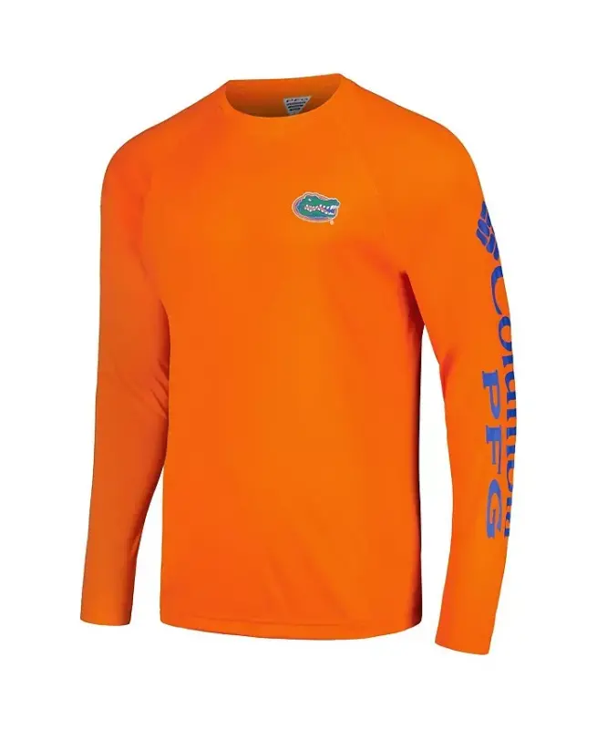 Men's Orange Florida Gators Terminal Tackle Omni-Shade Raglan Long Sleeve T-shirt - 3