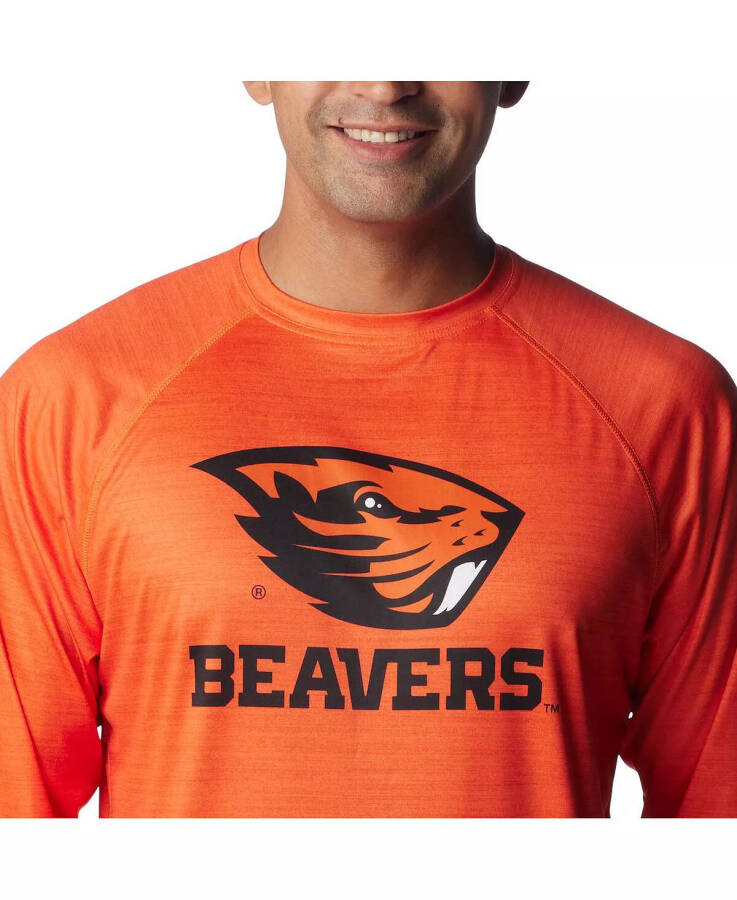 Men's Orange Oregon State Beavers PFG Terminal Tackle Omni-Shade Raglan Long Sleeve T-shirt Orange - 2