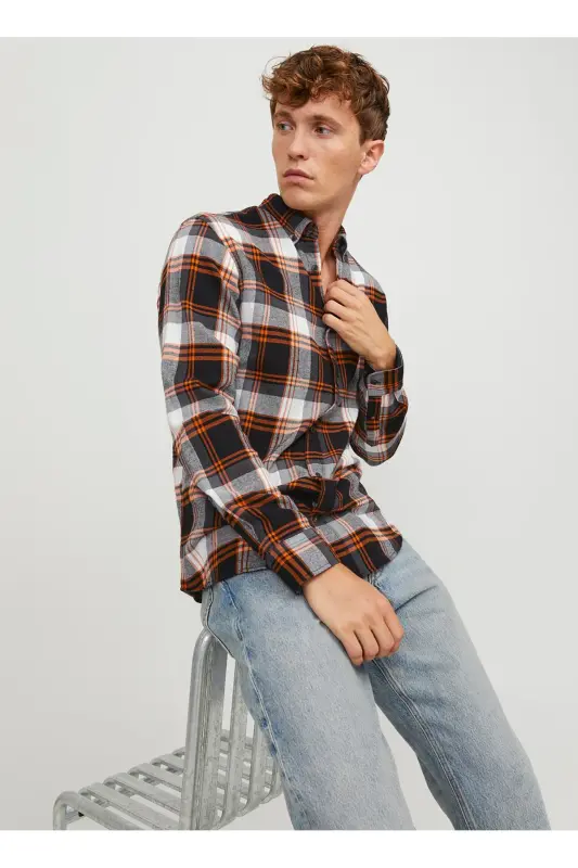Men's Orange Shirt - 3