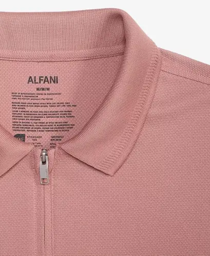 Men's Ottoman Short Sleeve Textured Quarter-Zip Polo Shirt, Exclusively at Modazone - Waimea - 3