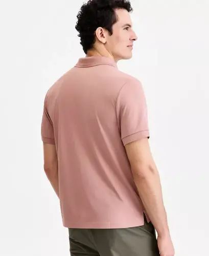 Men's Ottoman Short Sleeve Textured Quarter-Zip Polo Shirt, Exclusively at Modazone - Waimea - 5