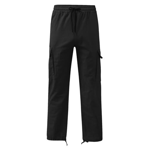 Mens Outdoor Hiking Cargo Pants Lightweight Casual Baggy Joggers Sweatpants Elastic Waist Loose Straight Trousers - 7