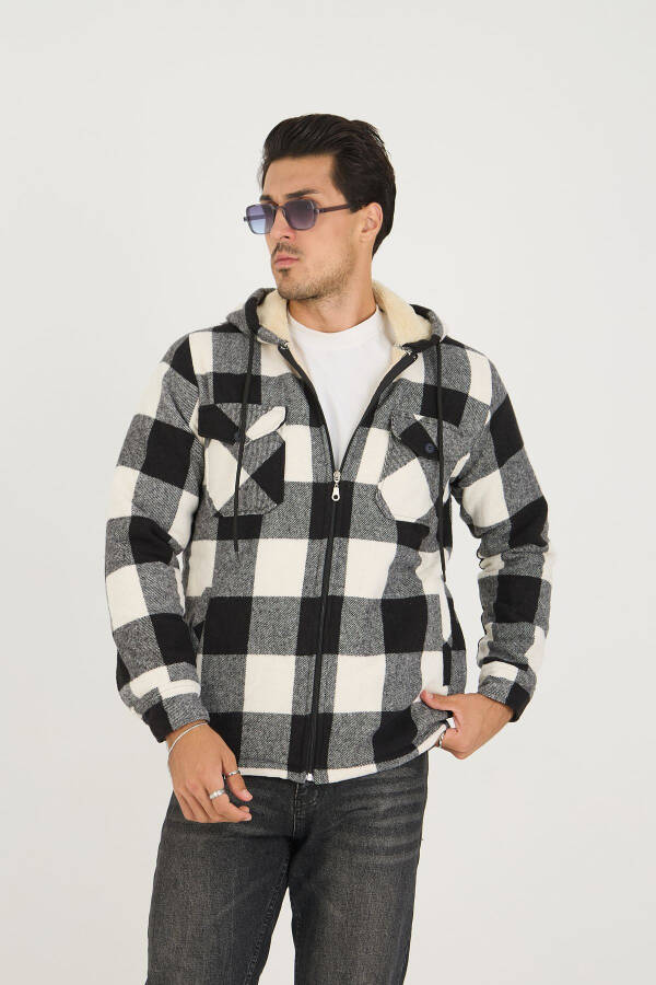 Men's Oversize Plaid Black Lumberjack Jacket - 1