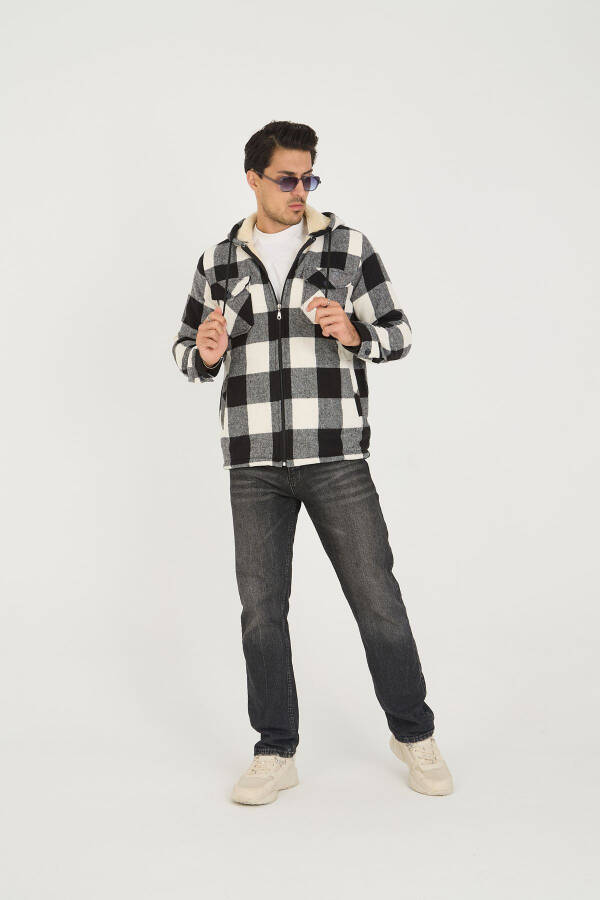 Men's Oversize Plaid Black Lumberjack Jacket - 3