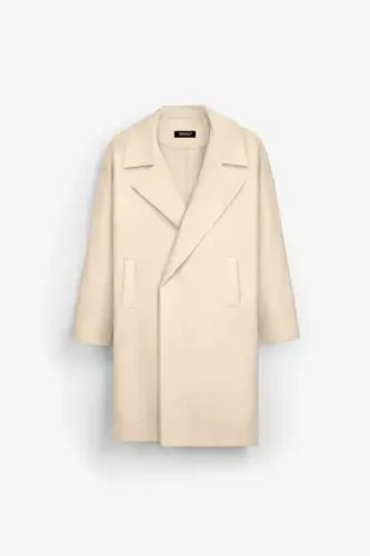 Men's oversized beige wool coat - ABLUKAONLINE (1)