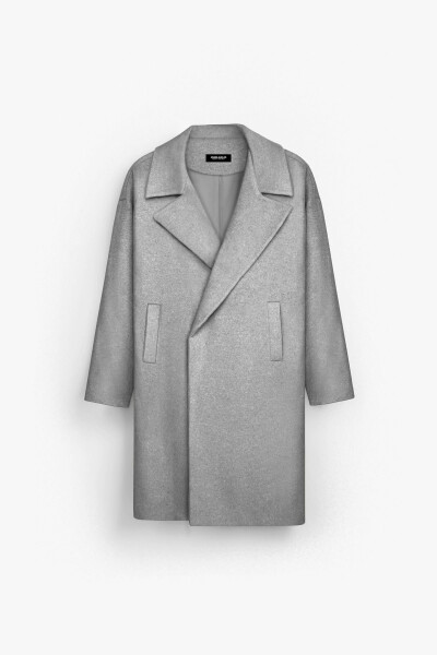 Men's Oversized Grey Cashmere Coat - 2