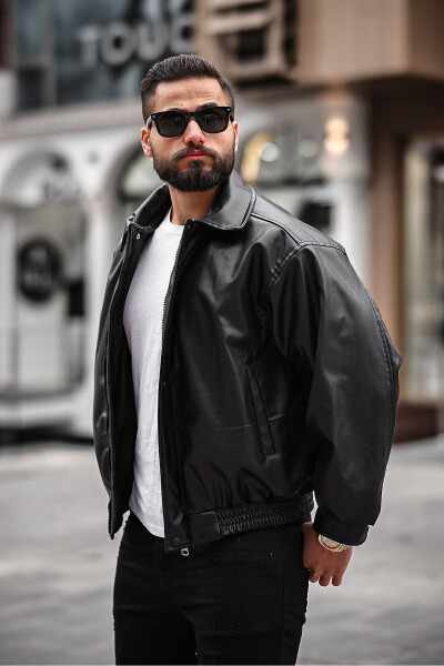 Men's Oversized Premium Leather Jacket - 3