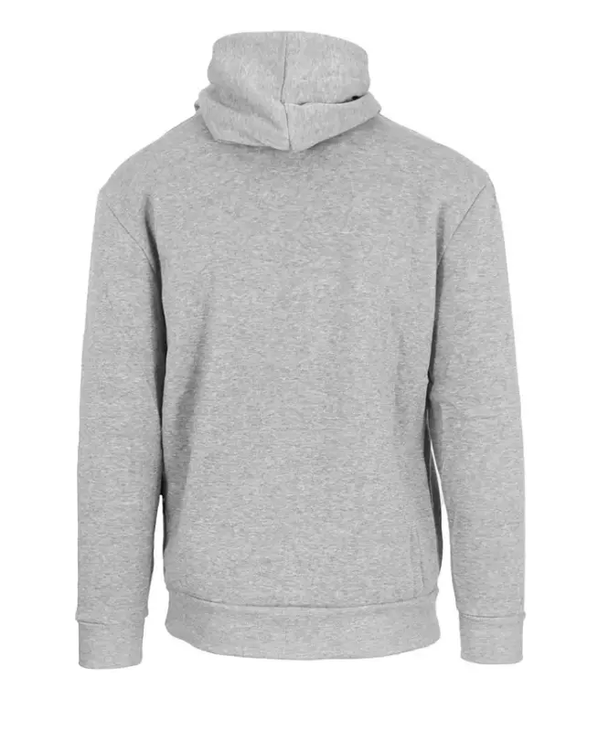 Men's Oversized Slim-Fit Fleece-Lined Pullover Hoodie-Gray - 2