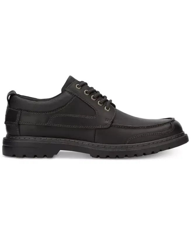 Men's Overton Moc-Toe Leather Oxfords - Black - 2