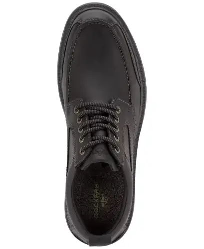 Men's Overton Moc-Toe Leather Oxfords - Black - 4