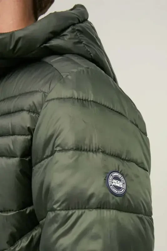 Men's Padded Puffer Hooded Jacket - 12211785-ROSİN/CONTRAST - 5