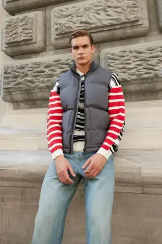 Men's Padded Puffer Vest Anthracite-Anthracite - DANGER (1)