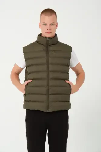 Men's Padded Vest Khaki-Khaki - Modazone (1)