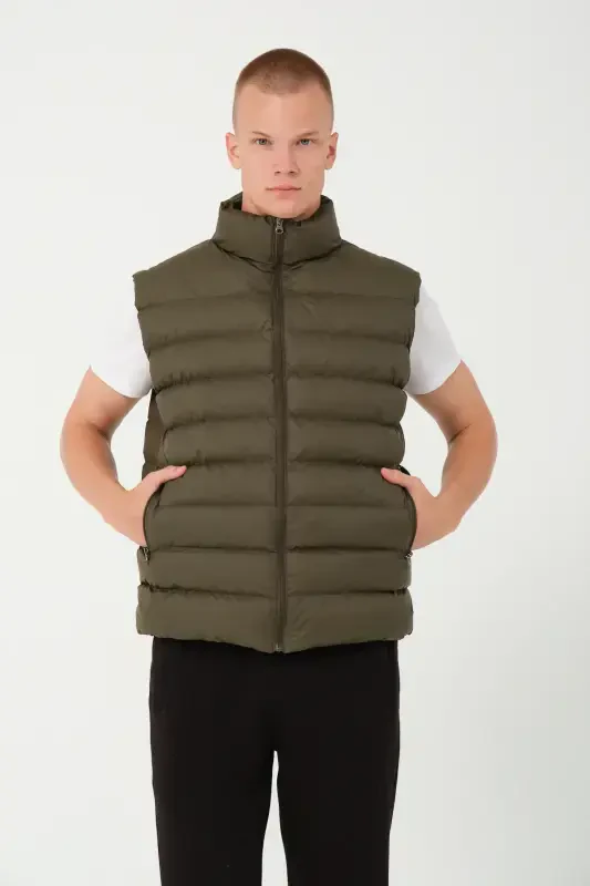 Men's Padded Vest Khaki-Khaki - 2