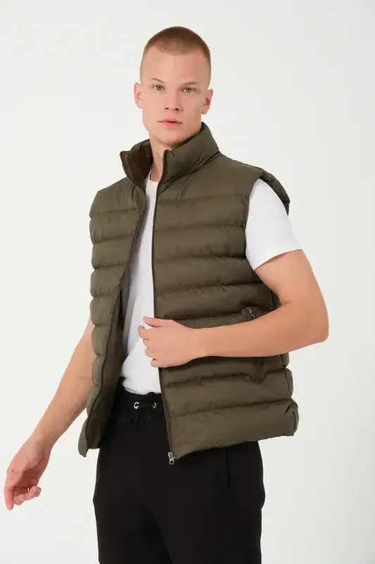 Men's Padded Vest Khaki-Khaki - 3