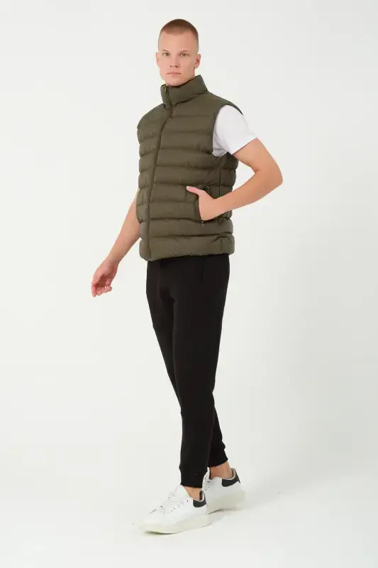Men's Padded Vest Khaki-Khaki - 5