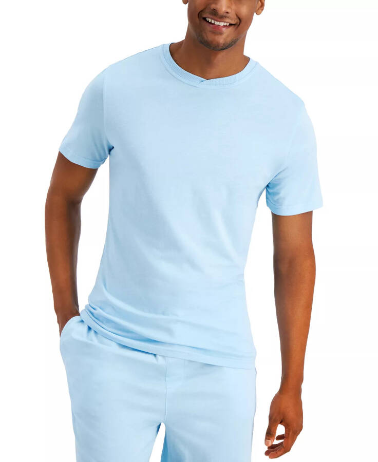 Men's Pajama T-Shirt, Created for Modazone Light Blue - 3